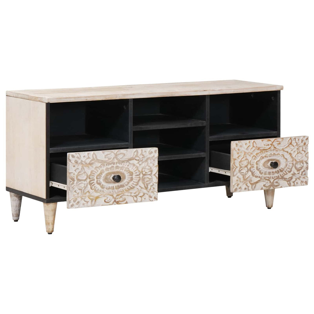 Mueble de TV 100 x 33,5 x 46 cm Madera de mango maciza
