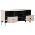 Mueble de TV 100 x 33,5 x 46 cm Madera de mango maciza