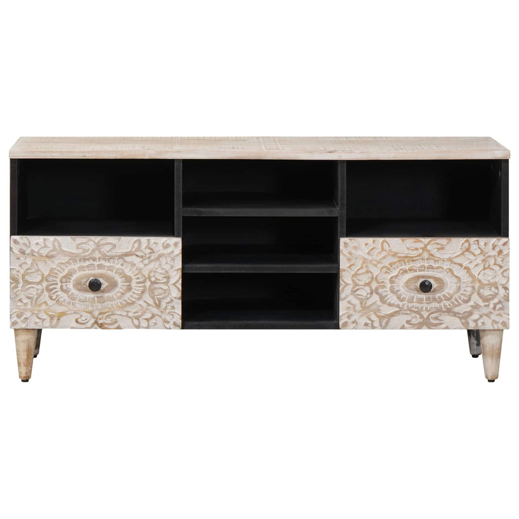 Mueble de TV 100 x 33,5 x 46 cm Madera de mango maciza