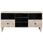 Mueble de TV 100 x 33,5 x 46 cm Madera de mango maciza
