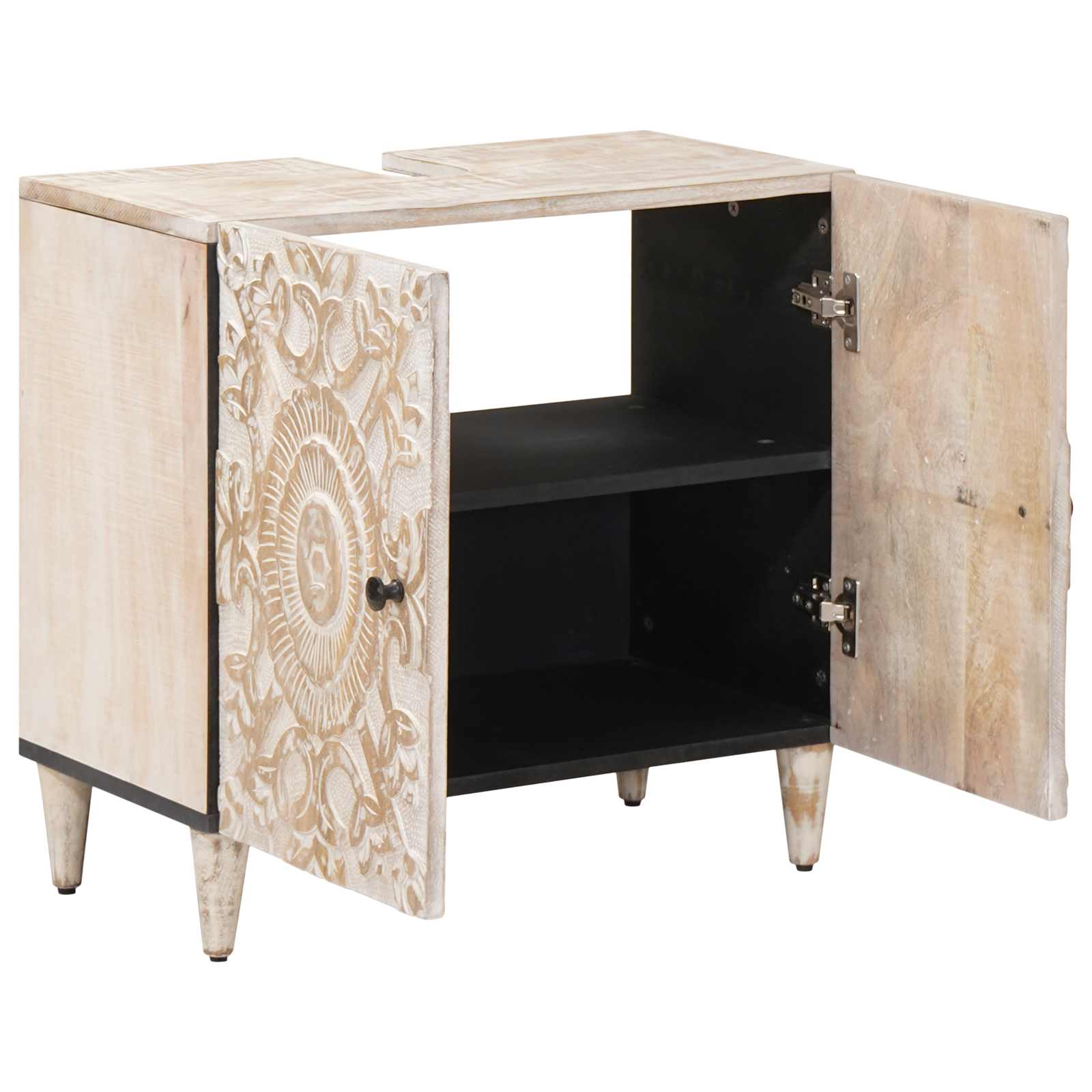 Mueble de lavabo para baño con almacenamiento 62 x 33 x 58 cm