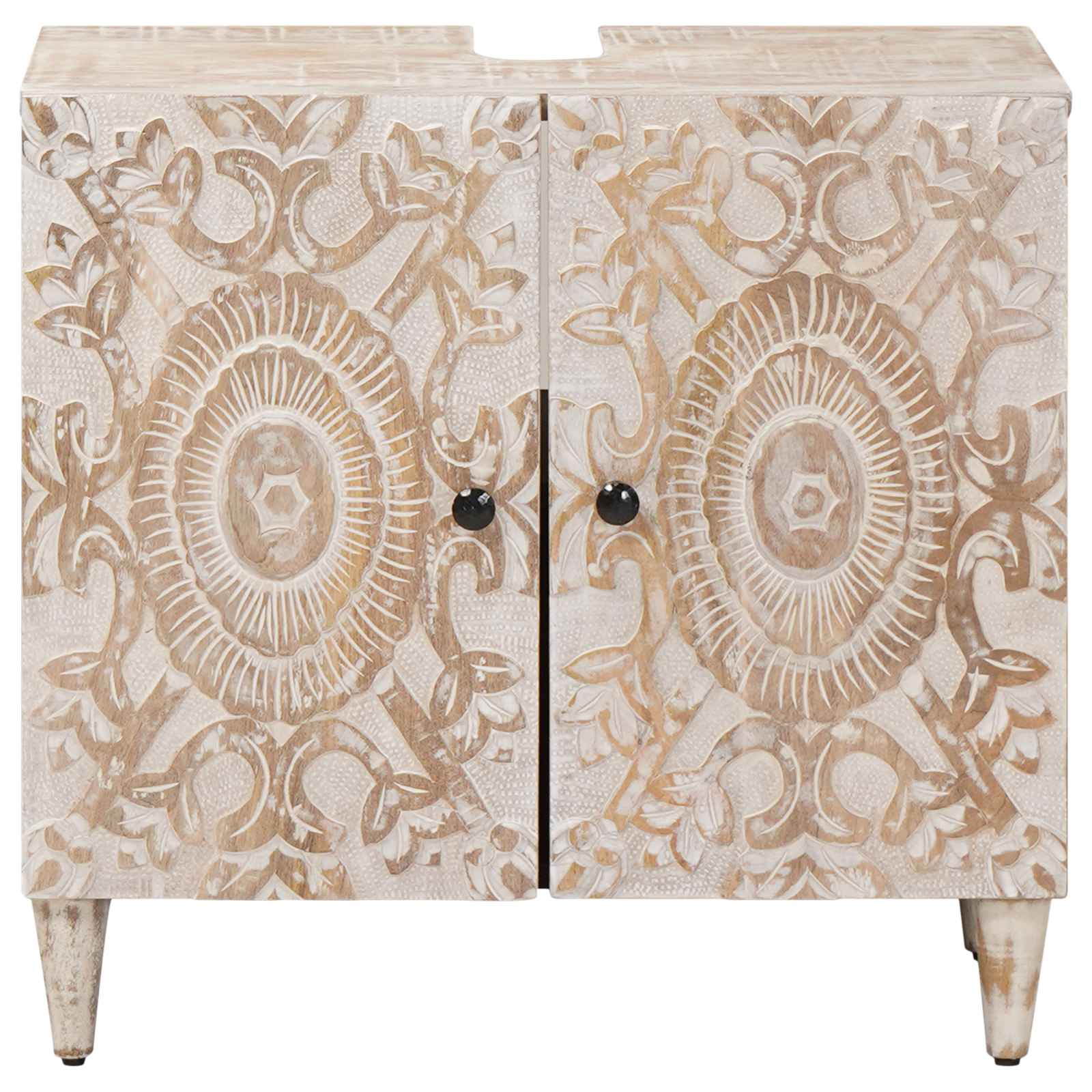 Mueble de lavabo para baño con almacenamiento 62 x 33 x 58 cm