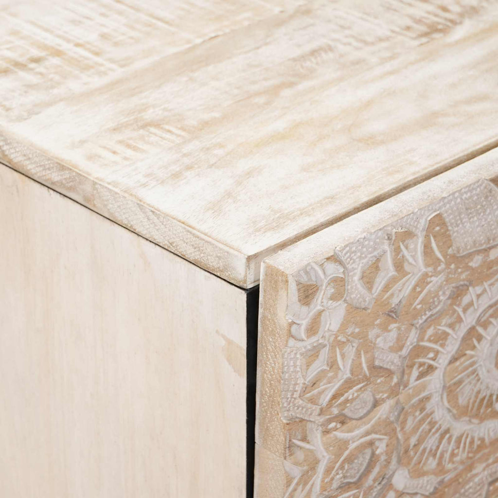 Aparador con cajón 40 x 33,5 x 75 cm Madera de mango maciza