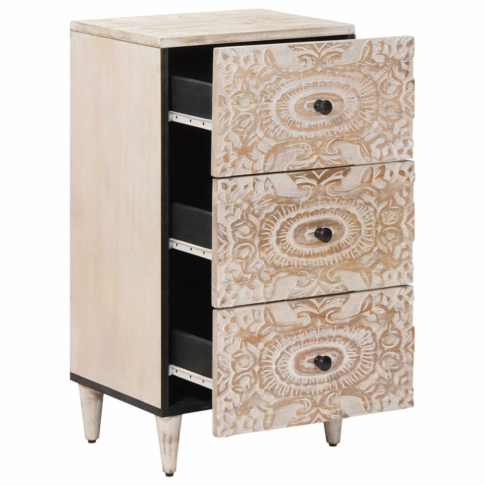 Aparador con cajón 40 x 33,5 x 75 cm Madera de mango maciza