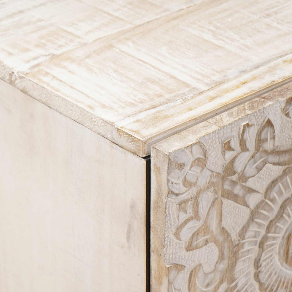 Aparador con puerta 40 x 33,5 x 75 cm Madera de mango maciza