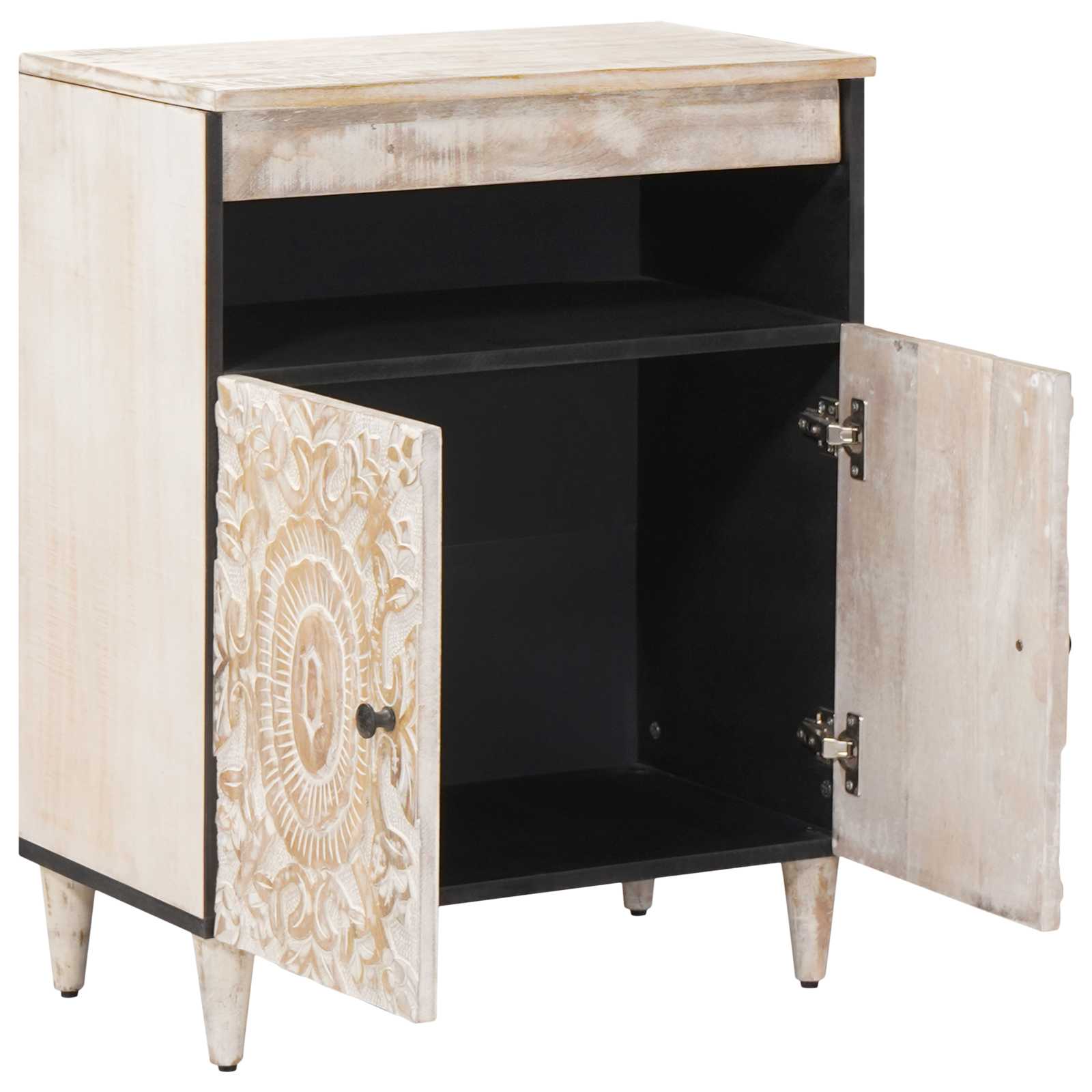 Aparador con puerta 60 x 33,5 x 75 cm Madera de mango maciza