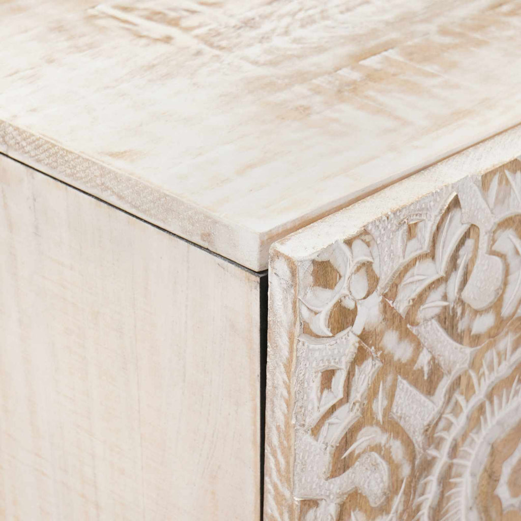 Aparador con puerta 60 x 33,5 x 75 cm Madera de mango maciza