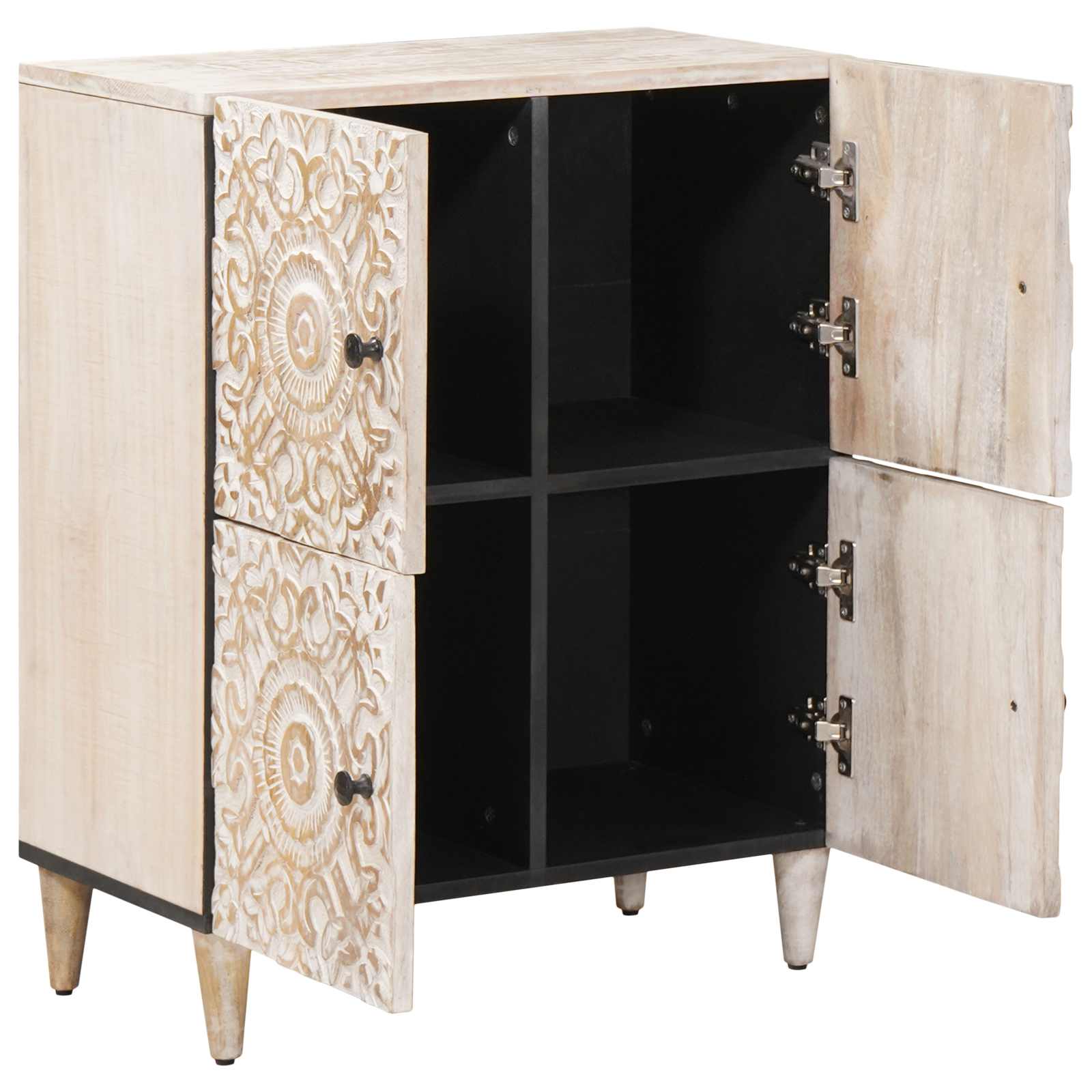 Aparador con puerta 60 x 33,5 x 75 cm Madera de mango maciza