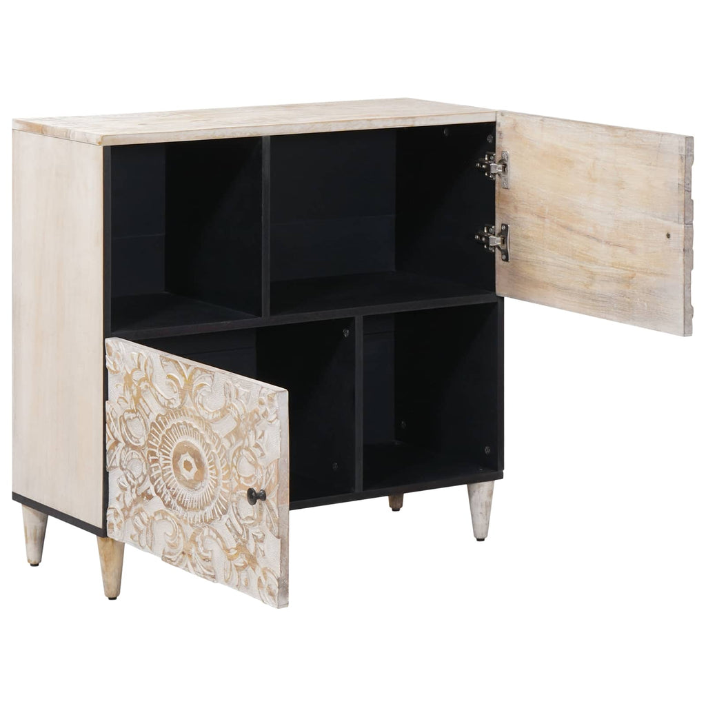 Aparador con puerta 80 x 33,5 x 75 cm Madera de mango maciza