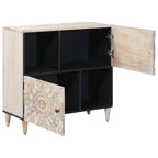 Aparador con puerta 80 x 33,5 x 75 cm Madera de mango maciza