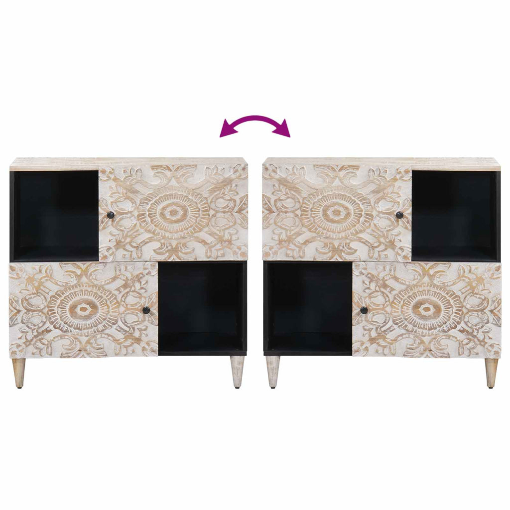 Aparador con puerta 80 x 33,5 x 75 cm Madera de mango maciza