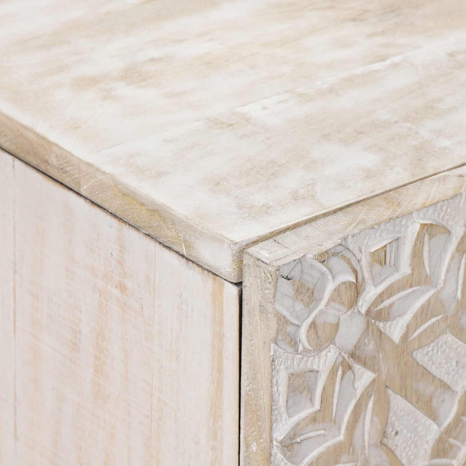 Aparador con estante 90 x 33,5 x 75 cm Madera de mango maciza