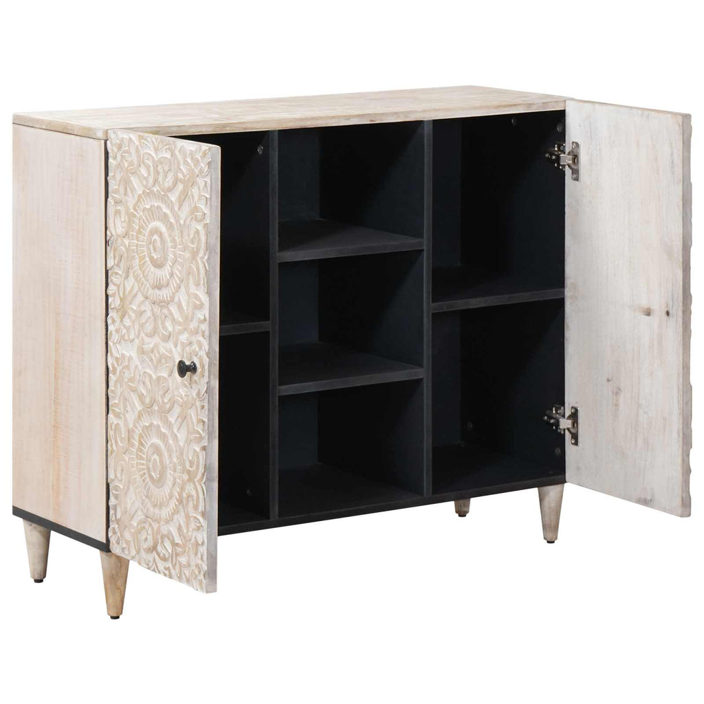 Aparador con estante 90 x 33,5 x 75 cm Madera de mango maciza