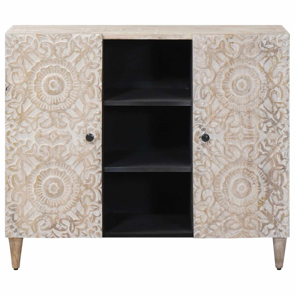 Aparador con estante 90 x 33,5 x 75 cm Madera de mango maciza