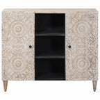 Aparador con estante 90 x 33,5 x 75 cm Madera de mango maciza