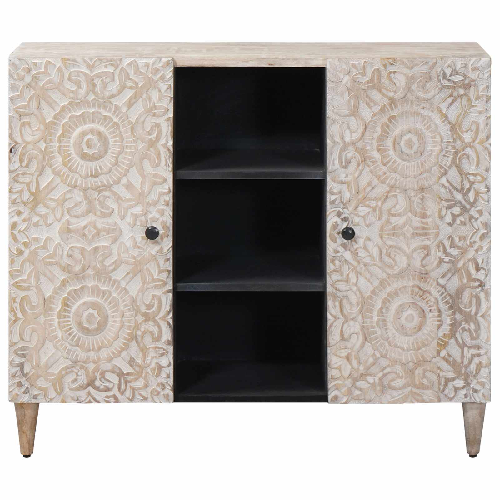 Aparador con estante 90 x 33,5 x 75 cm Madera de mango maciza