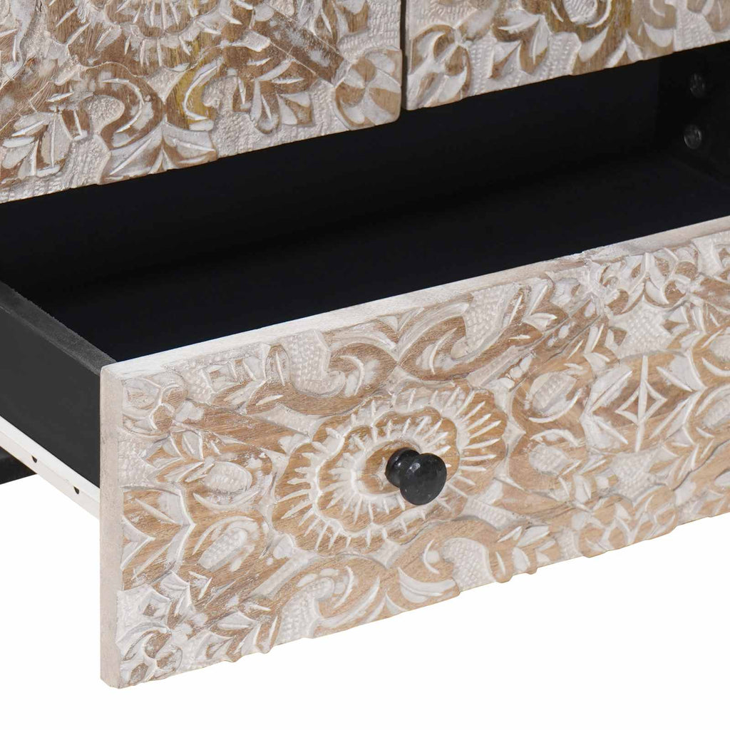 Mueble Alto con cajón 60 x 33,5 x 100 cm Madera de mango maciza
