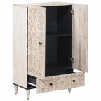 Mueble Alto con cajón 60 x 33,5 x 100 cm Madera de mango maciza