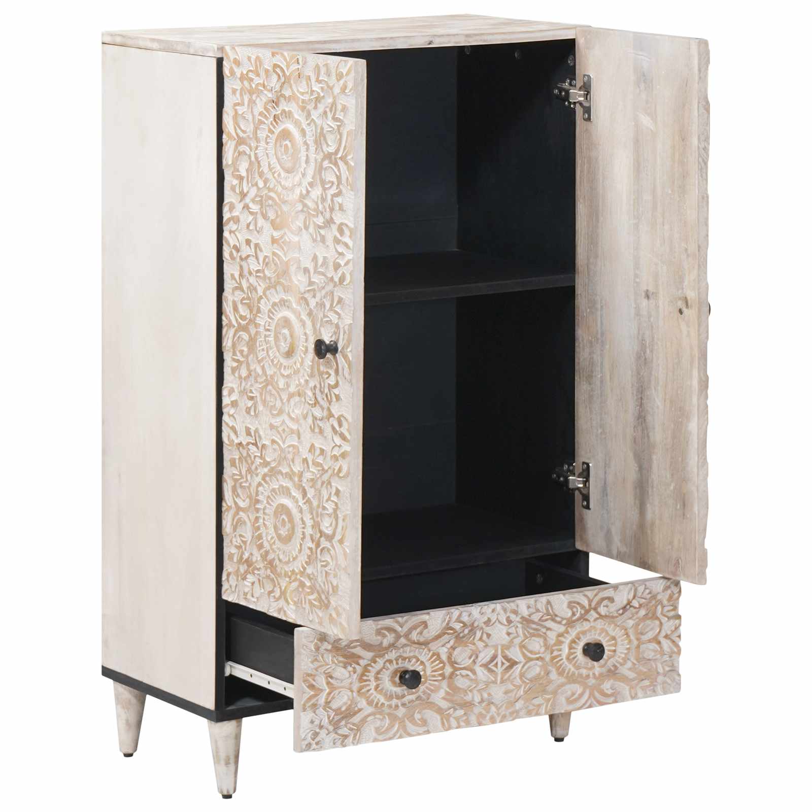 Mueble Alto con cajón 60 x 33,5 x 100 cm Madera de mango maciza