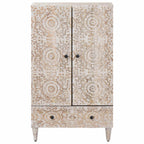 Mueble Alto con cajón 60 x 33,5 x 100 cm Madera de mango maciza
