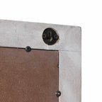 Espejo de pared Blanco 70 x 50 cm Madera de mango maciza
