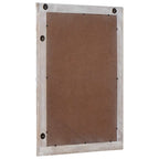 Espejo de pared Blanco 70 x 50 cm Madera de mango maciza