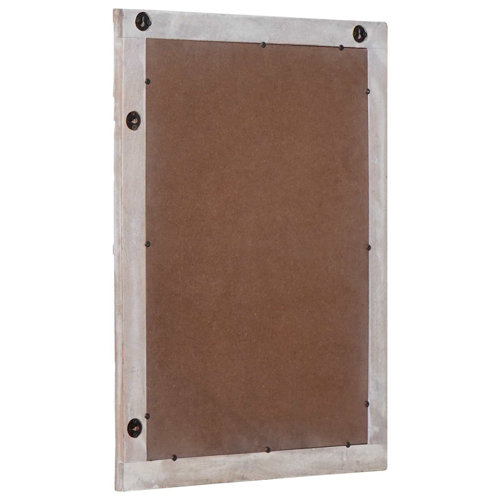 Espejo de pared Blanco 70 x 50 cm Madera de mango maciza