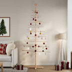Árbol de Navidad de adorno madera maciza 110 cm