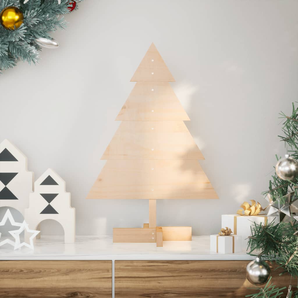 Árbol de Navidad de adorno madera maciza 110 cm