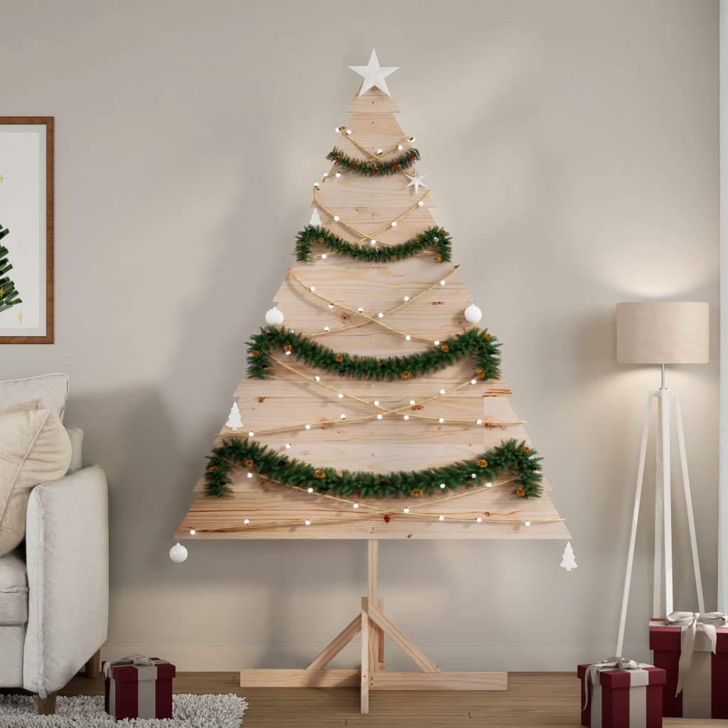 Árbol de Navidad de adorno madera maciza 110 cm