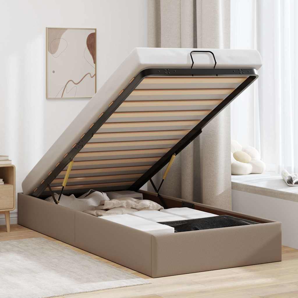 Estructura cama otomana sin colchón 120x190 cm cappucino