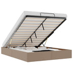 Estructura cama otomana sin colchón 140x190 cm cappucino