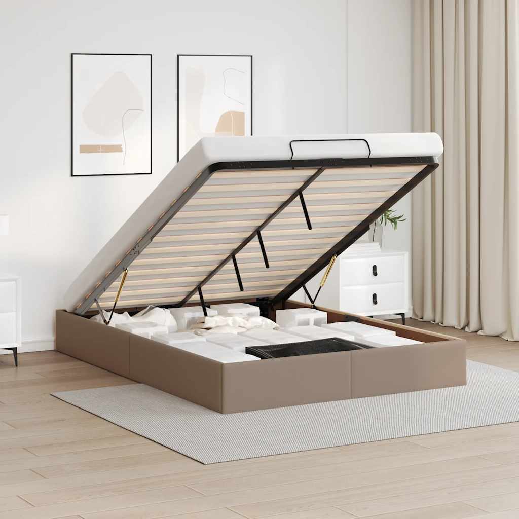 Estructura cama otomana sin colchón 140x190 cm cappucino