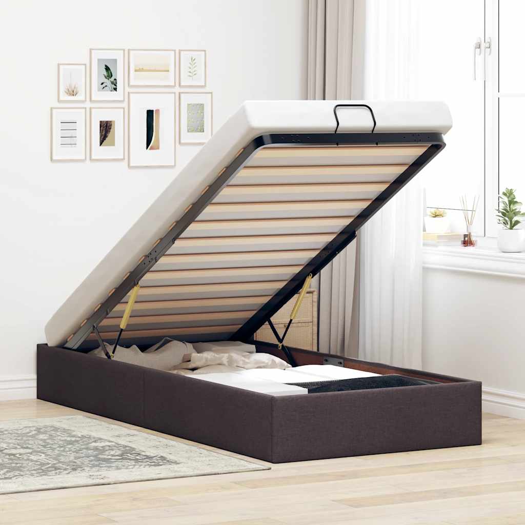 Estructura cama otomana sin colchón 120x190 cm cappucino