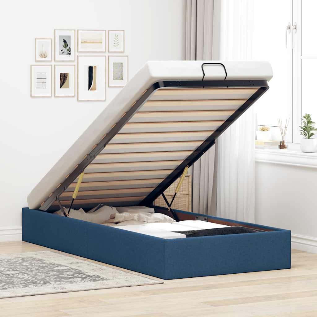 Estrutura de cama otomana sem colchão 140x190 cm cappuccino