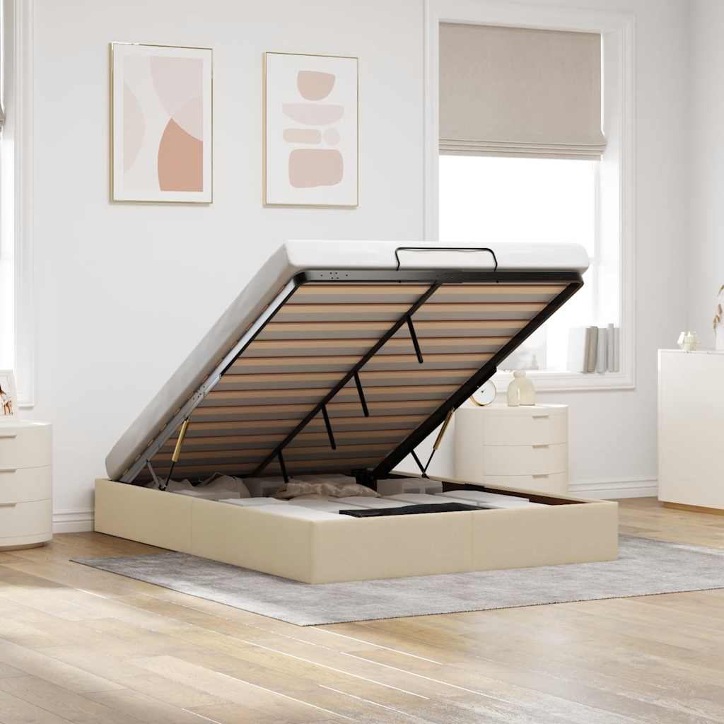 Estructura cama otomana sin colchón 120x190 cm cappucino