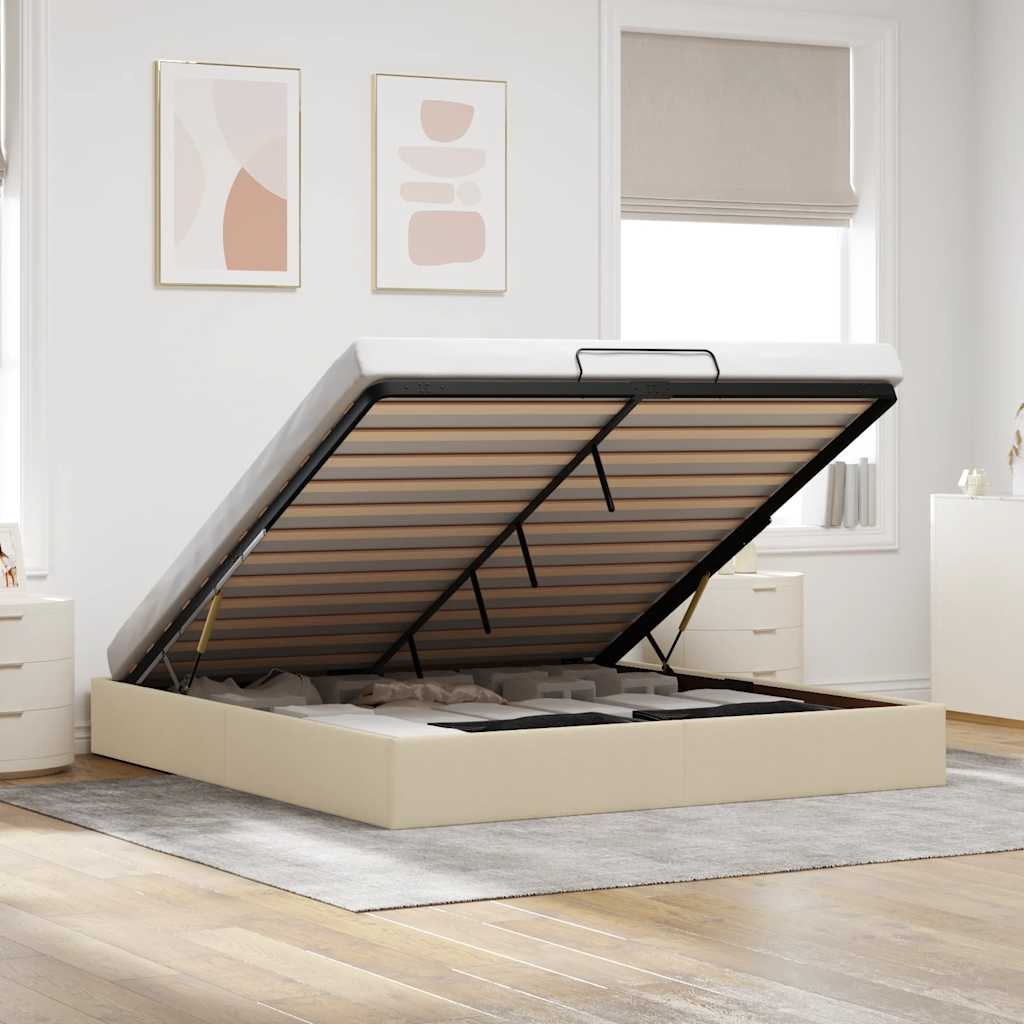 Estructura cama otomana sin colchón 120x190 cm cappucino