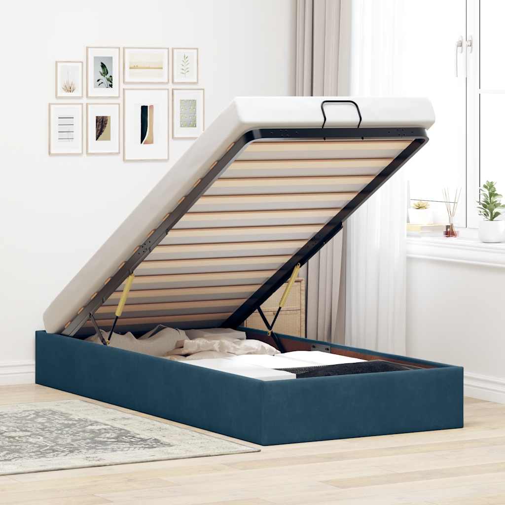Estrutura de cama otomana sem colchão 140x190 cm cappuccino