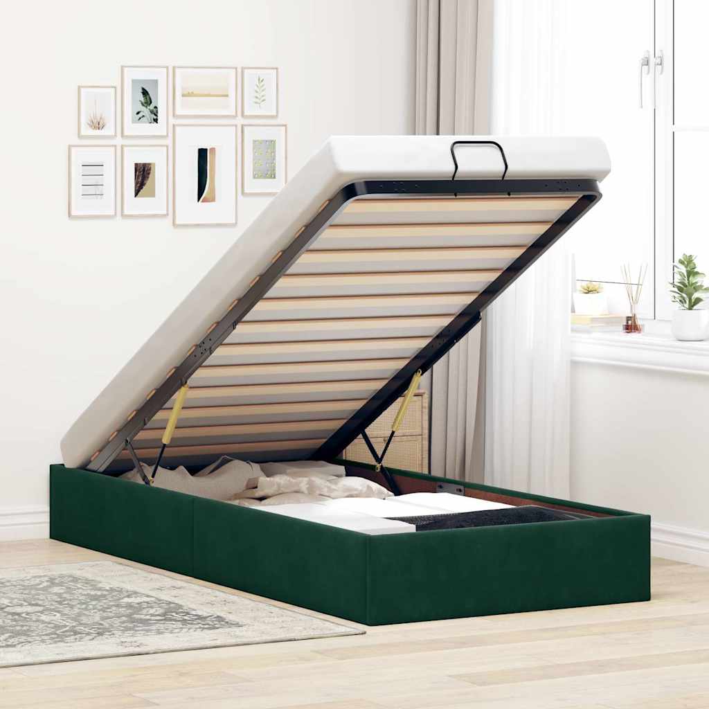 Estrutura de cama otomana sem colchão 140x190 cm cappuccino