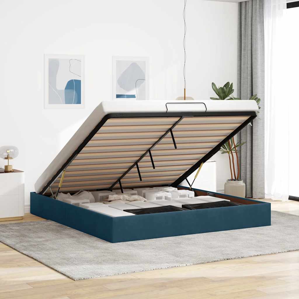Estrutura de cama otomana sem colchão 140x190 cm cappuccino