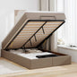 Cama otomana colchón cappucino cuero sintético 100x200cm