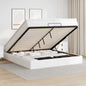 Cama otomana colchón LED cuero sintético capuchino 140x200cm