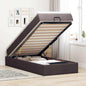 Cama otomana colchón cappucino cuero sintético 100x200cm