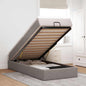 Cama otomana colchón cappucino cuero sintético 100x200cm