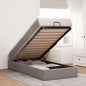Cama otomana colchón cappucino cuero sintético 100x200cm