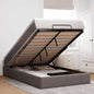 Cama otomana colchón cappucino cuero sintético 100x200cm