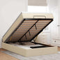 Cama otomana colchón cappucino cuero sintético 100x200cm