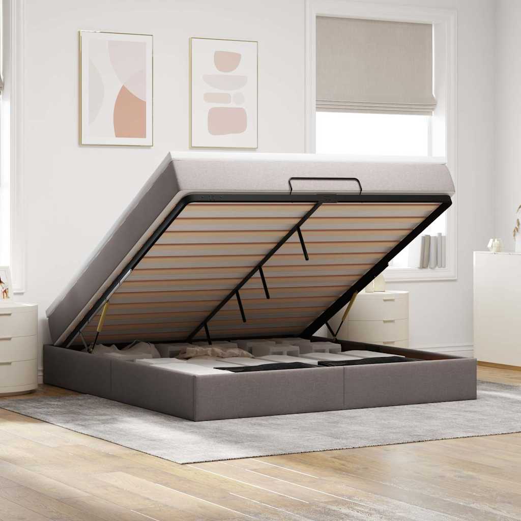 Estructura cama otomana colchón blanco puro 100x200cm