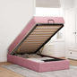 Estructura cama otomana colchón blanco puro 100x200cm