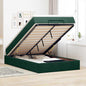 Cama otomana colchón cappucino cuero sintético 100x200cm